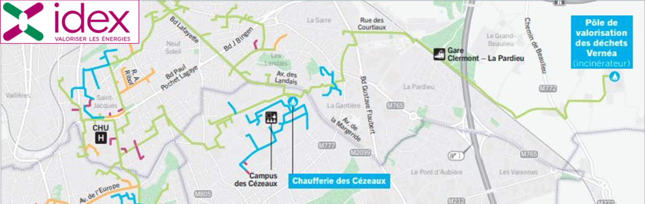 Visite de la chaufferie des Cézeaux, réseau de chaleur CLAUVAE