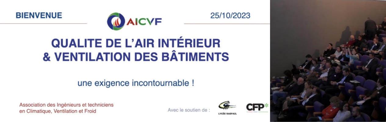 Colloque AICVF-CFP : QAI et ventilation des bâtiments : Une exigence incontournable