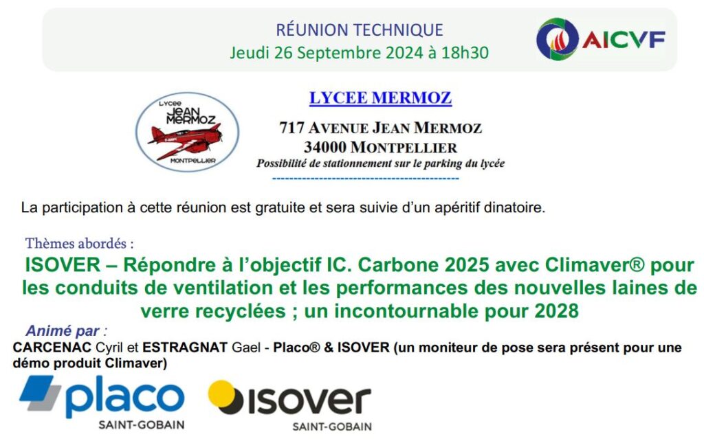 Présentations de la réunion technique Du 26/09/2024